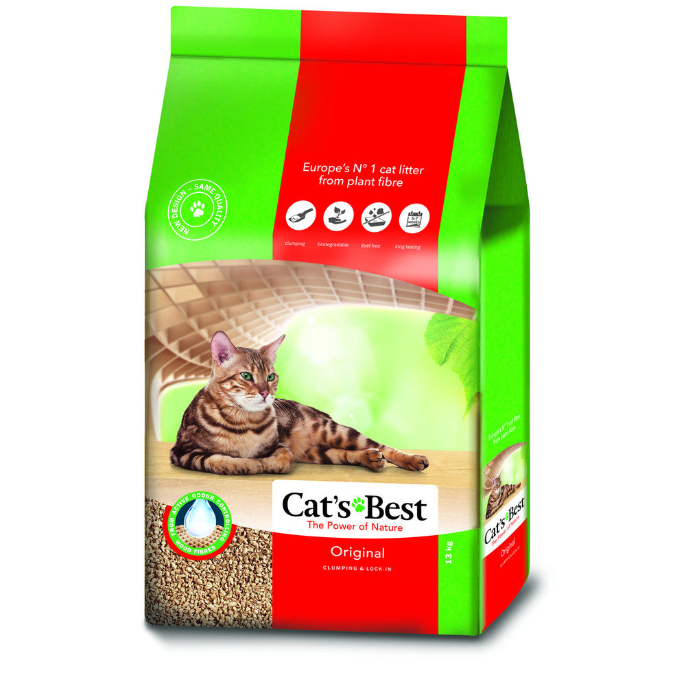 Cats Best OkoPlus Wood Clumping Cat Litter 13kg