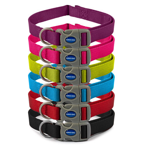 Ancol Viva Nylon Adjustable Collar Red 30-50cm Size 2-5