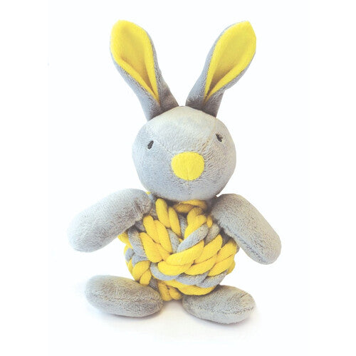 (D)Little Rascals Yellow Knottie Bunny Dog Toy