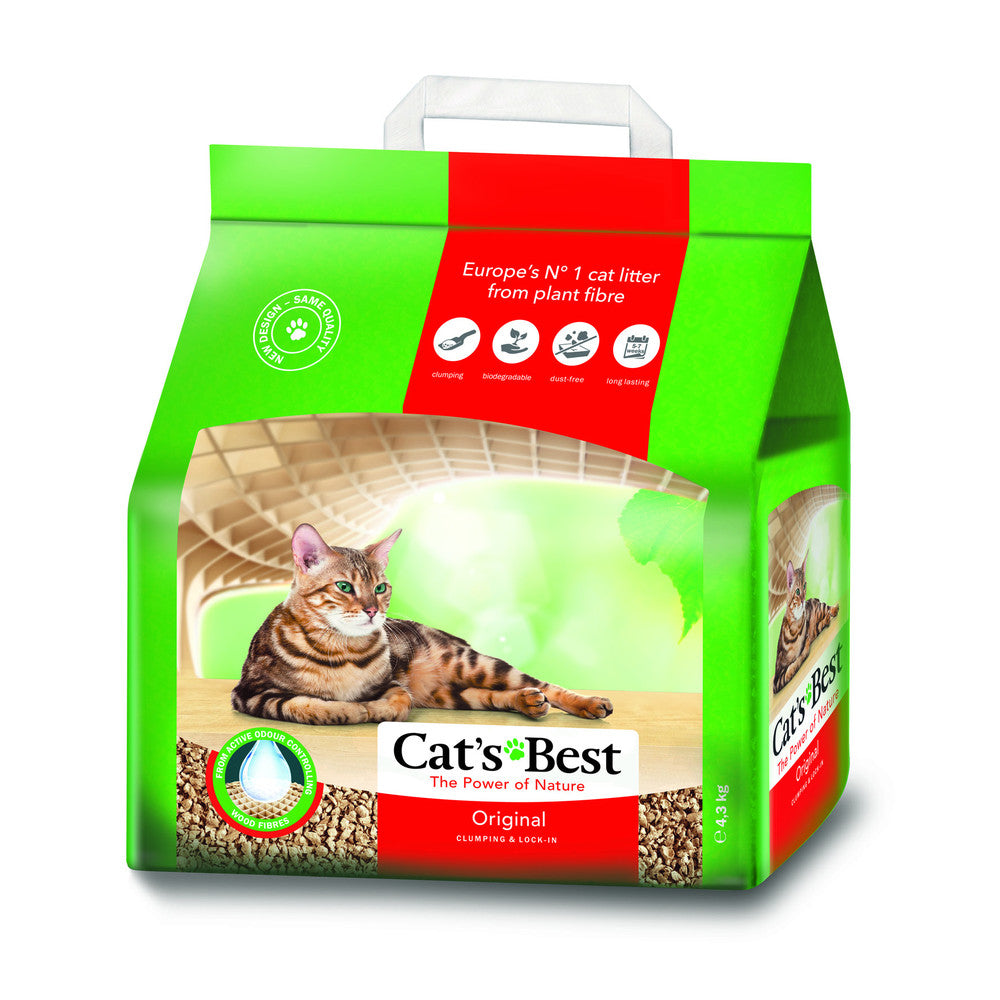 Cats Best OkoPlus Wood Clumping Cat Litter 4.3kg