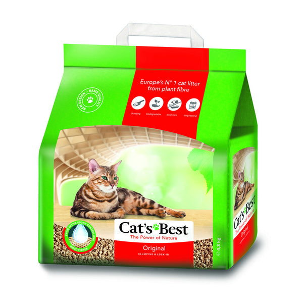 Cats Best OkoPlus Wood Clumping Cat Litter 4.3kg-The Pet Superstore