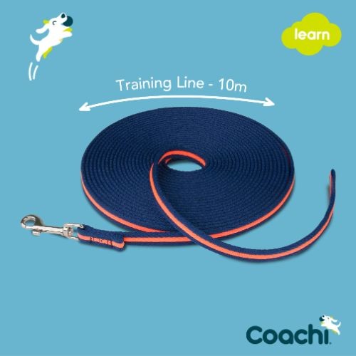 Coachi Navy & Coral Dog Training Lead - 10m