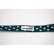Doodlebone Pattern Teal Stars Glow In The Dark Dog Lead 25mm-The Pet Superstore