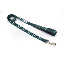 Doodlebone Pattern Teal Stars Glow In The Dark Dog Lead 25mm-The Pet Superstore