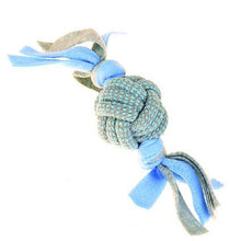Little Rascals Blue Fleecy Rope Ball Tugger Dog Toy 22x8x8 cm-The Pet Superstore