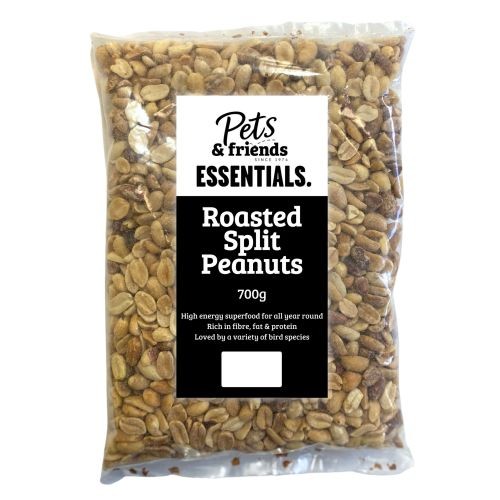 Pets And Friends Essentials Roasted Split Peanuts Bird Food 700g-The Pet Superstore