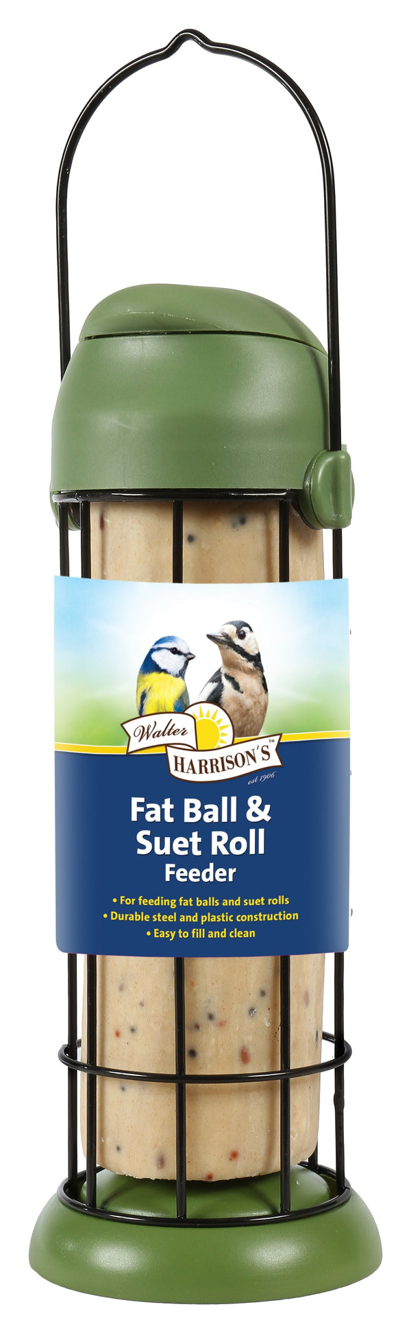 Walter Harrisons Flip Top Fat Ball And Suet Feeder 22cm-The Pet Superstore
